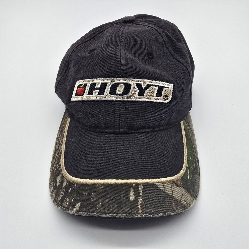 Hoyt Black Realtree Camo Adjustable Hunting Hat Cap Embroidered Archery Logo